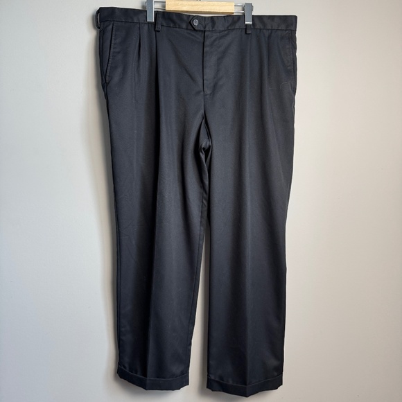 Izod Golf Classix Men's Performance Golf Pants Black 42x30 Preppy Outdoor Cuffed - Picture 1 of 14